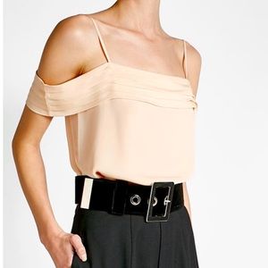 T by Alexander Wang | Silk Off Shoulder Top